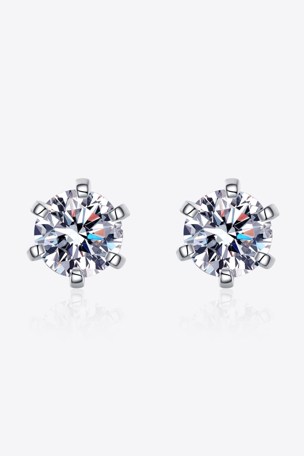 1 Carat Sparkala™ Rhodium-Plated Stud Earrings