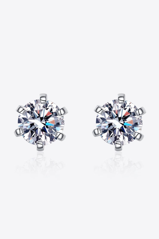 1 Carat Sparkala™ Rhodium-Plated Stud Earrings