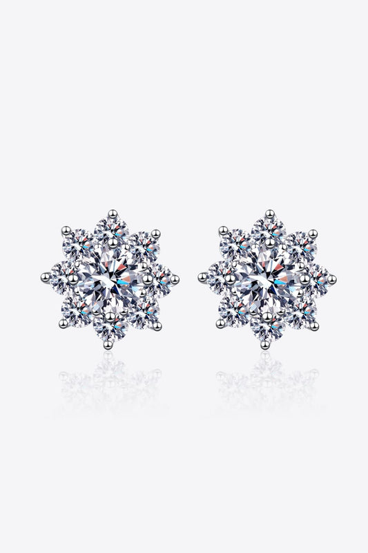1 Carat Sparkala™ 925 Sterling Silver Flower Earrings