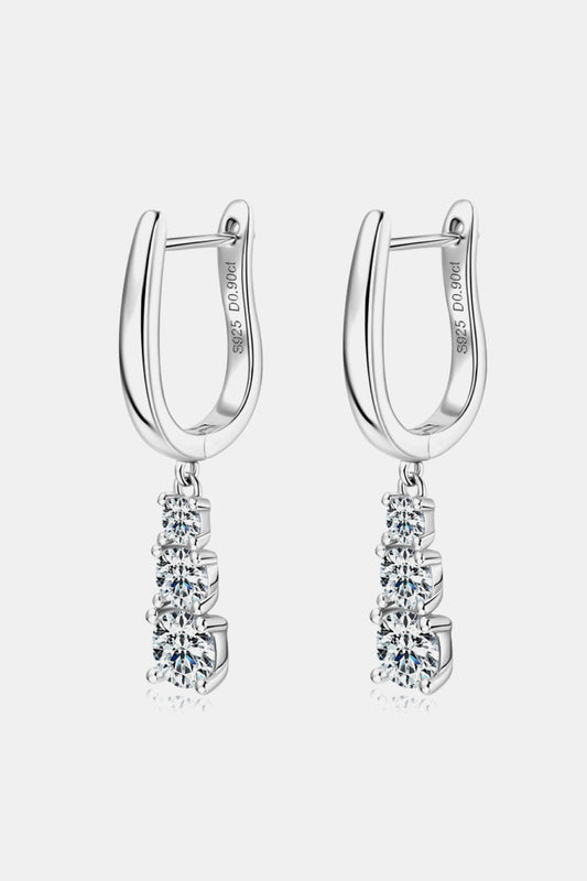 1.8 Carat Sparkala™ Platinum-Plated 925 Sterling Silver Drop Earrings