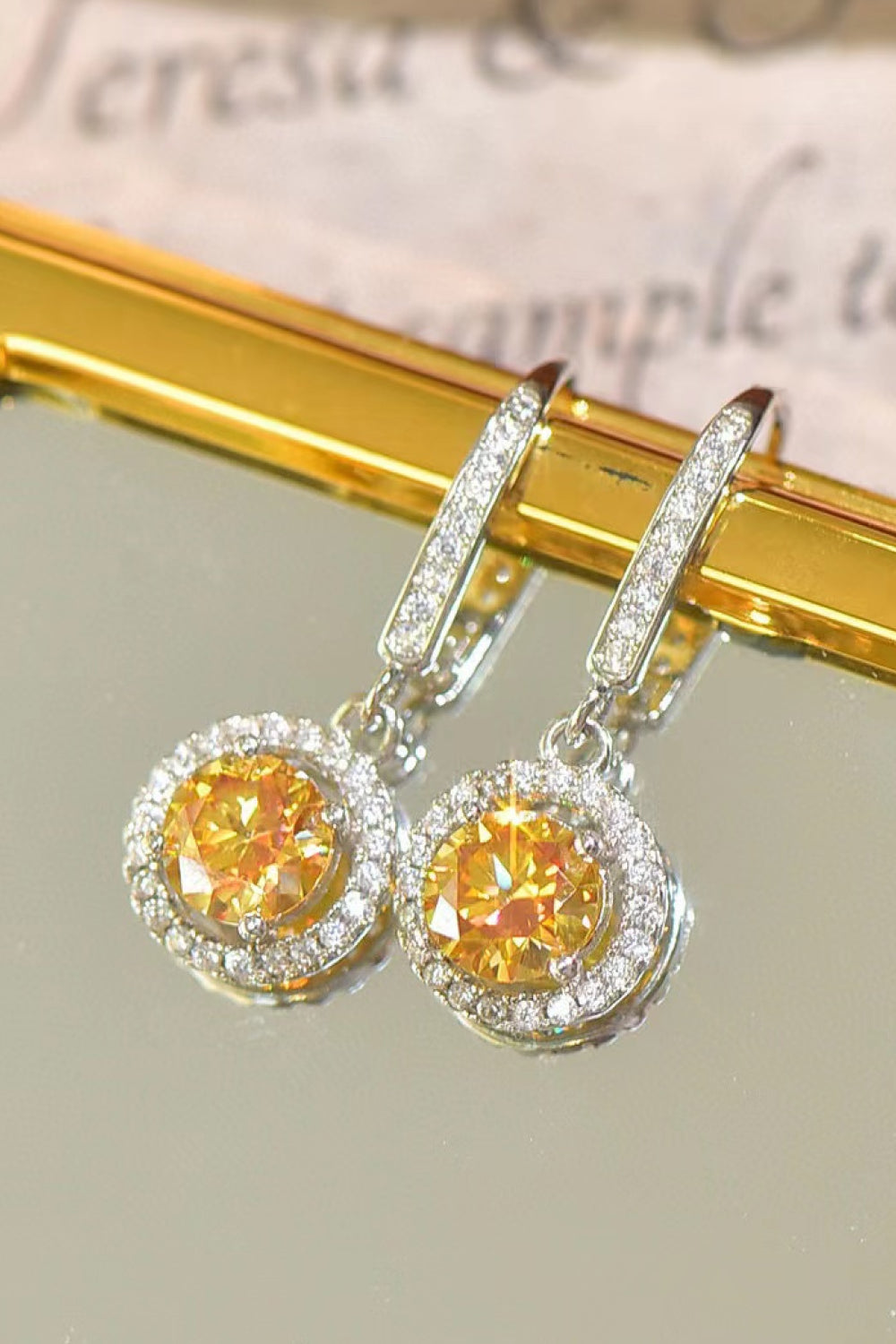 Platinum-Plated 2 Carat Sparkala™ Drop Earrings
