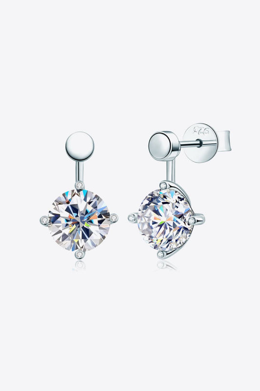 Adored 4 Carat Sparkala™ Drop Earrings (Platinum-Plated Fine Silver)