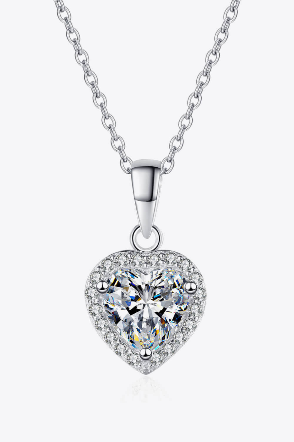 1 Carat Sparkala™ Heart Pendant Chain Necklace