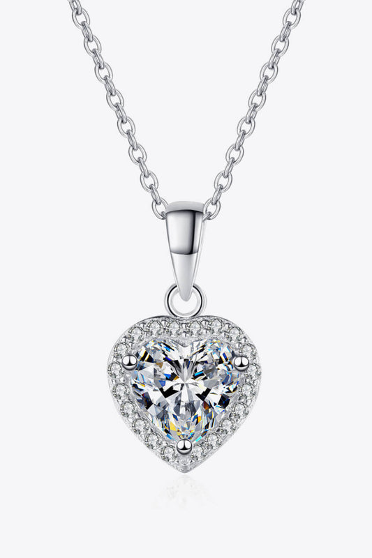 1 Carat Sparkala™ Heart Pendant Chain Necklace
