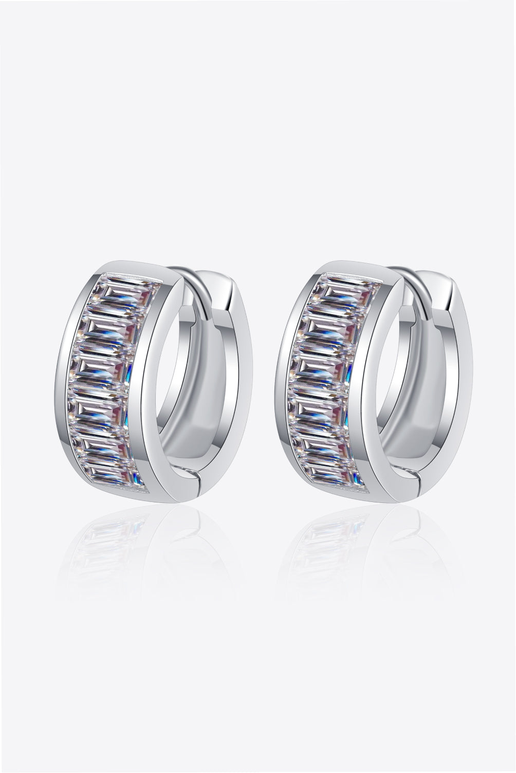 1.8 Carat Sparkala™ 925 Sterling Silver Huggie Earrings