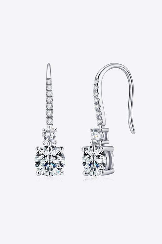 2 Carat Sparkala™ Platinum-Plated 925 Sterling Silver Drop Earrings