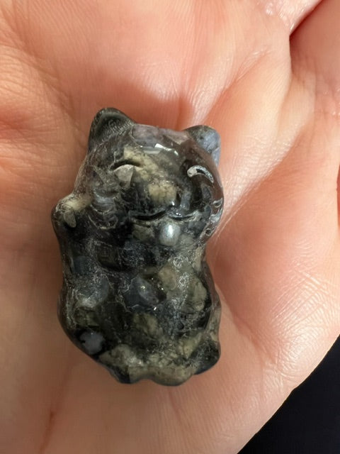 3cm Yooperlite Crystal Cat