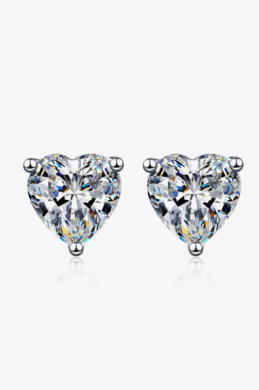 2 Carat Sparkala™ Heart-Shaped Stud Earrings