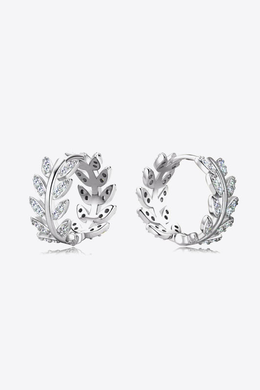 Sparkala™ Leaf Platinum-Plated 925 Sterling Silver Earrings