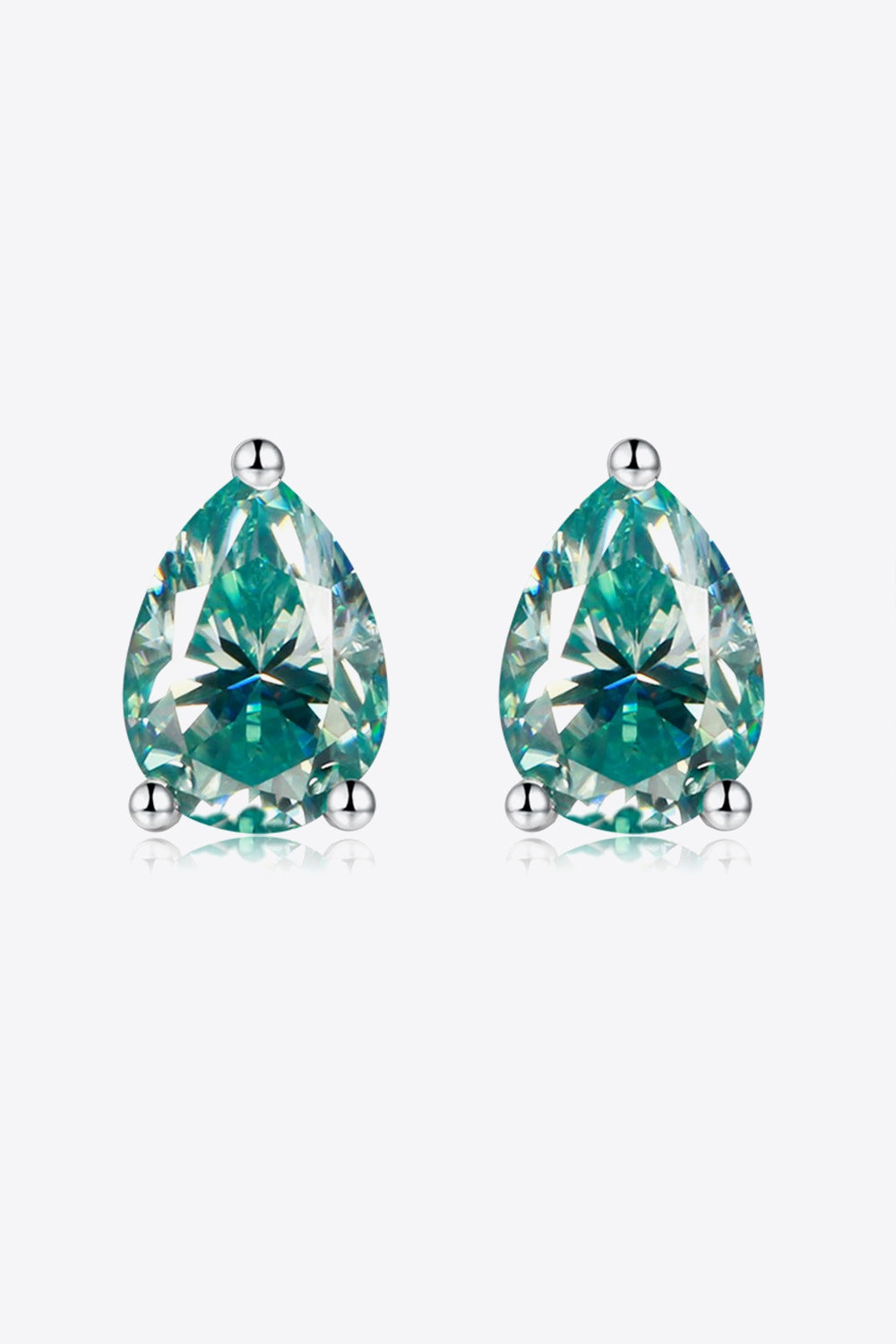 2 Carat Sparkala™ Teardrop Earrings (Platinum-Plated Fine Silver)
