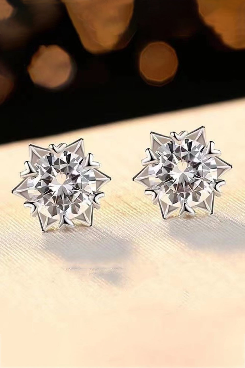 Stuck On You 4 Carat Sparkala™ Stud Earrings (Platinum-Plated Fine Silver)