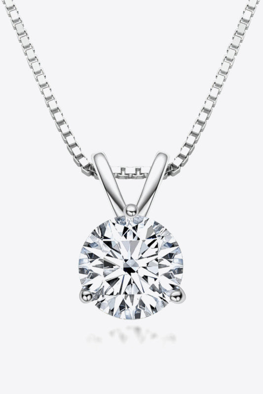 Adored Show Off 1 Carat Sparkala™ Pendant Necklace (Platinum-Plated Fine Silver)