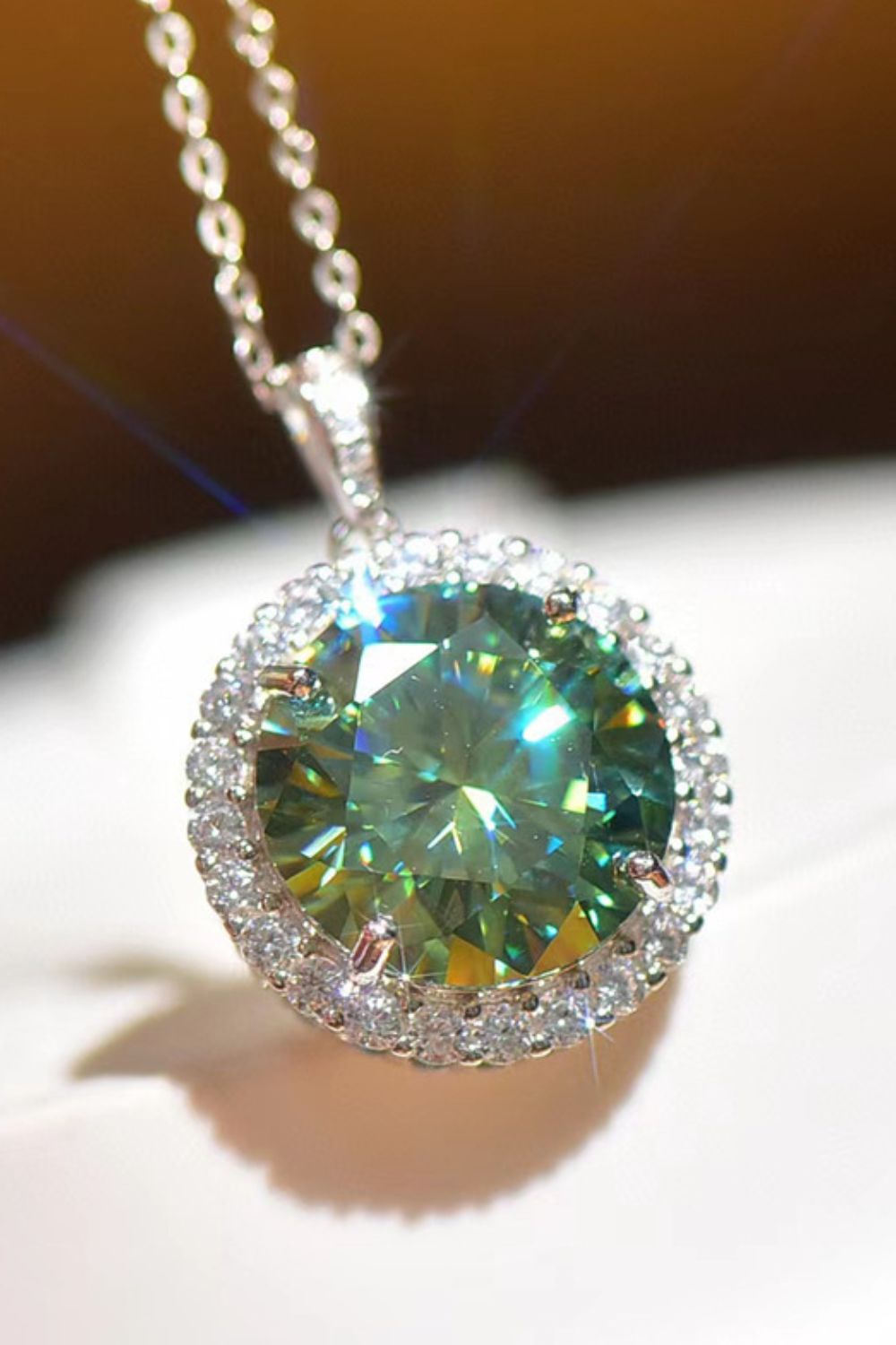 10 Carat Sparkala™ Pendant Platinum-Plated Necklace