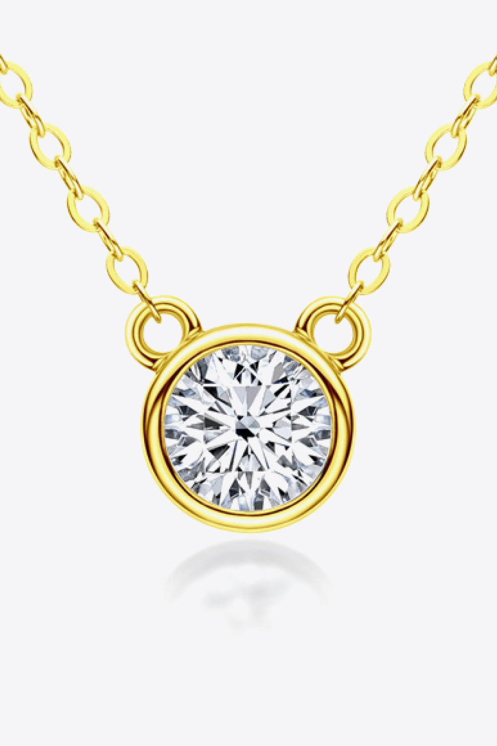 1 Carat Sparkala™ Round Pendant Necklace (Platinum-Plated Fine Silver)