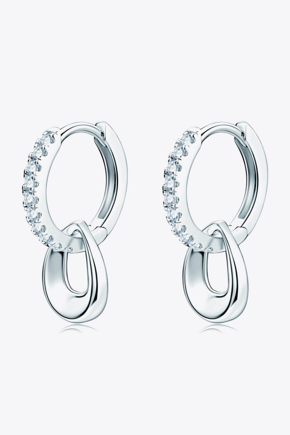925 Sterling Silver Sparkala™ Double Hoop Earrings (Platinum-Plated Fine Silver)