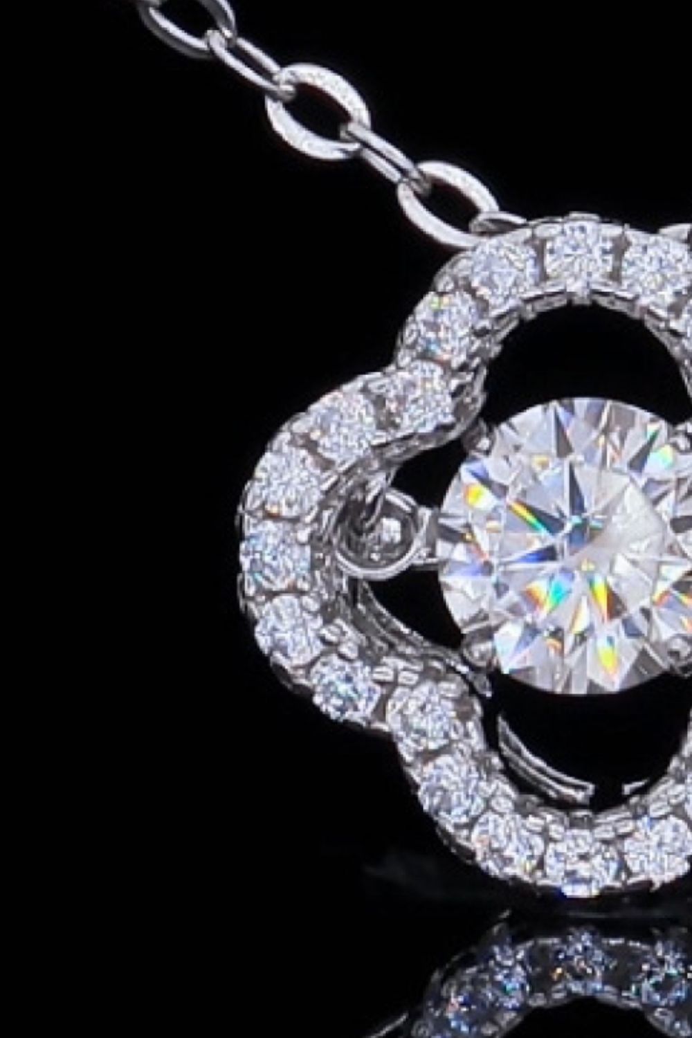 Platinum-Plated 925 Sterling Silver Sparkala™ Flower Pendant Necklace