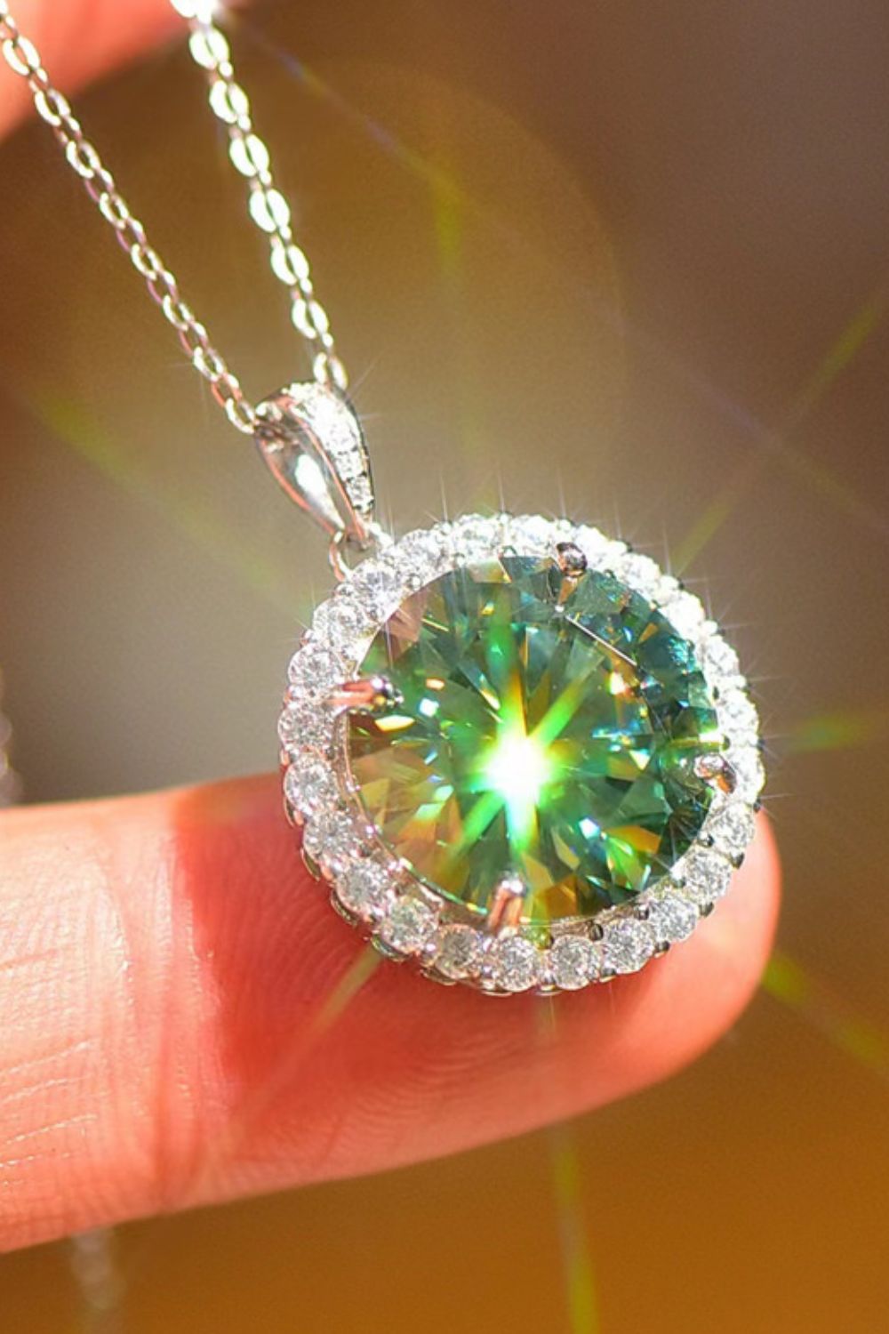 10 Carat Sparkala™ Pendant Platinum-Plated Necklace