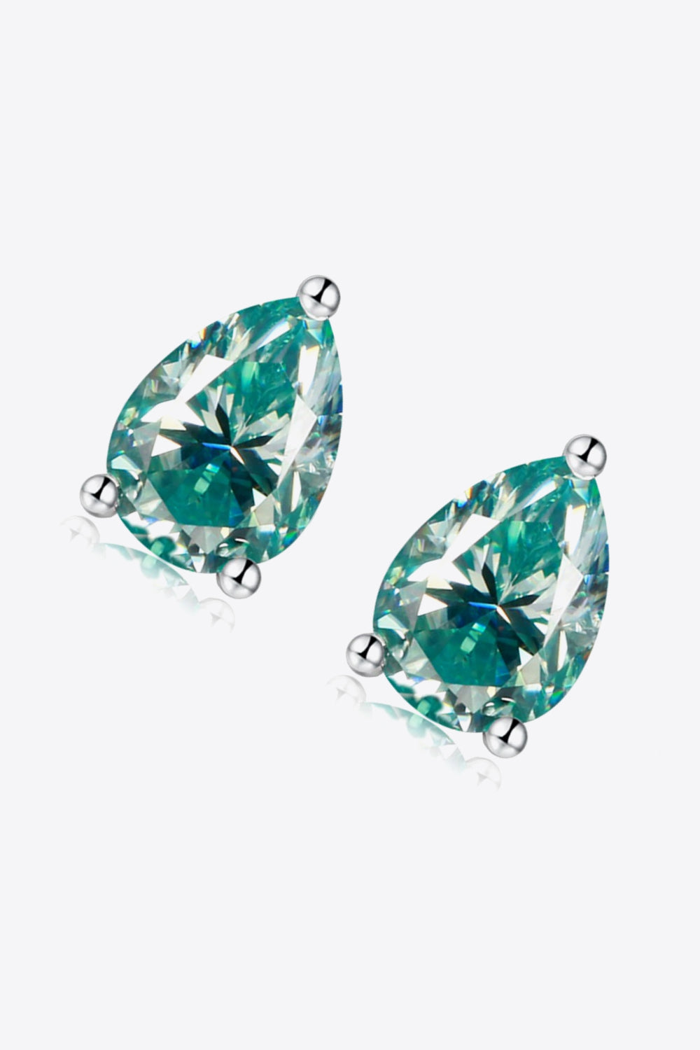 2 Carat Sparkala™ Teardrop Earrings (Platinum-Plated Fine Silver)