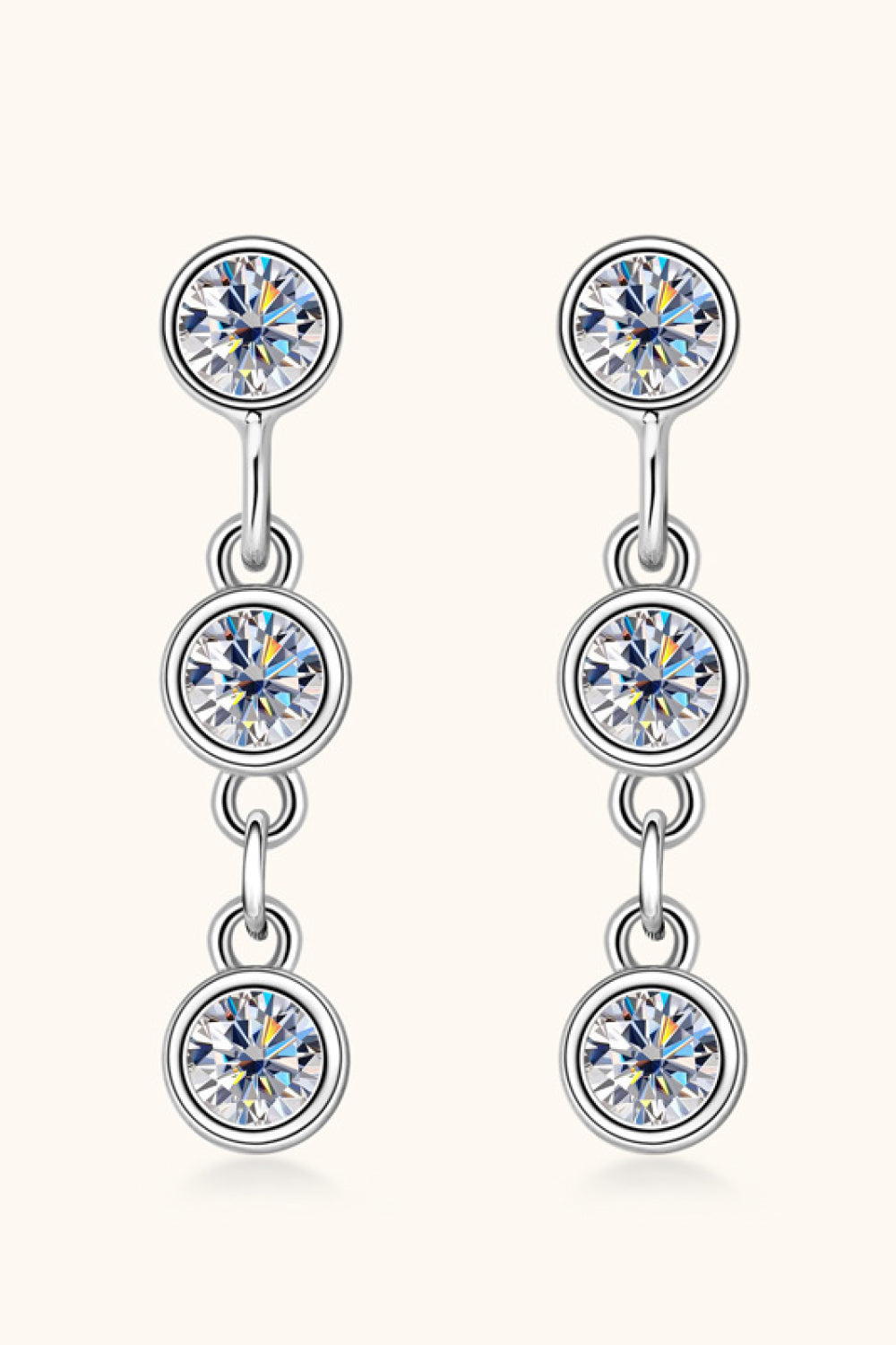 Sparkala™ Platinum-Plated 925 Sterling Silver Drop Earrings