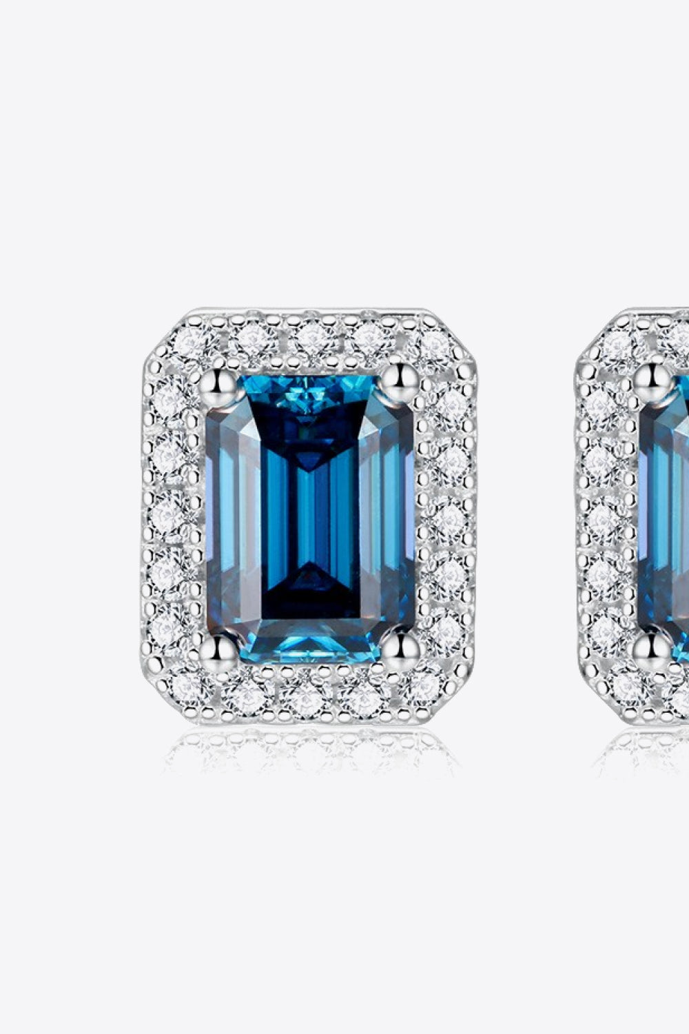 2 Carat Sparkala™ Stud Earrings in Indigo (Platinum-Plated Fine Silver)