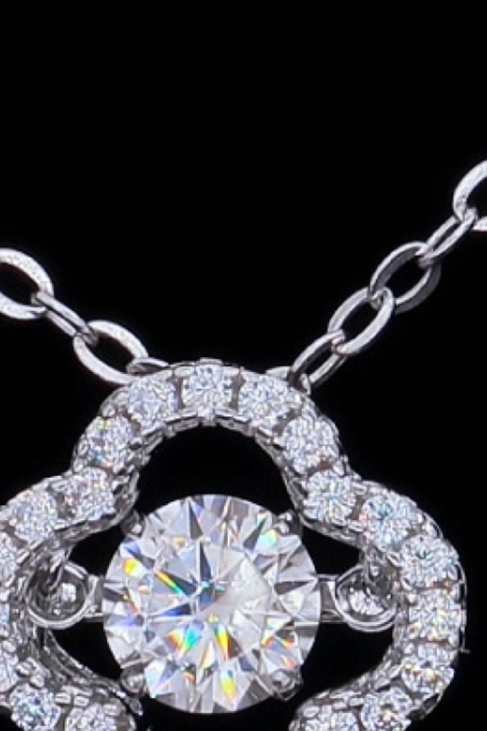 Platinum-Plated 925 Sterling Silver Sparkala™ Flower Pendant Necklace