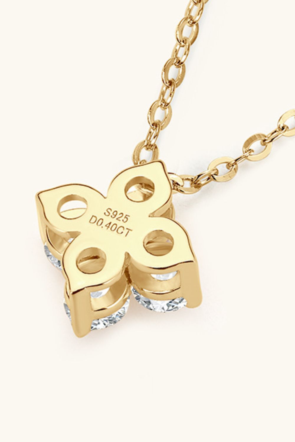 Sparkala™ Four Leaf Clover Pendant Necklace (Platinum-Plated Fine Silver)