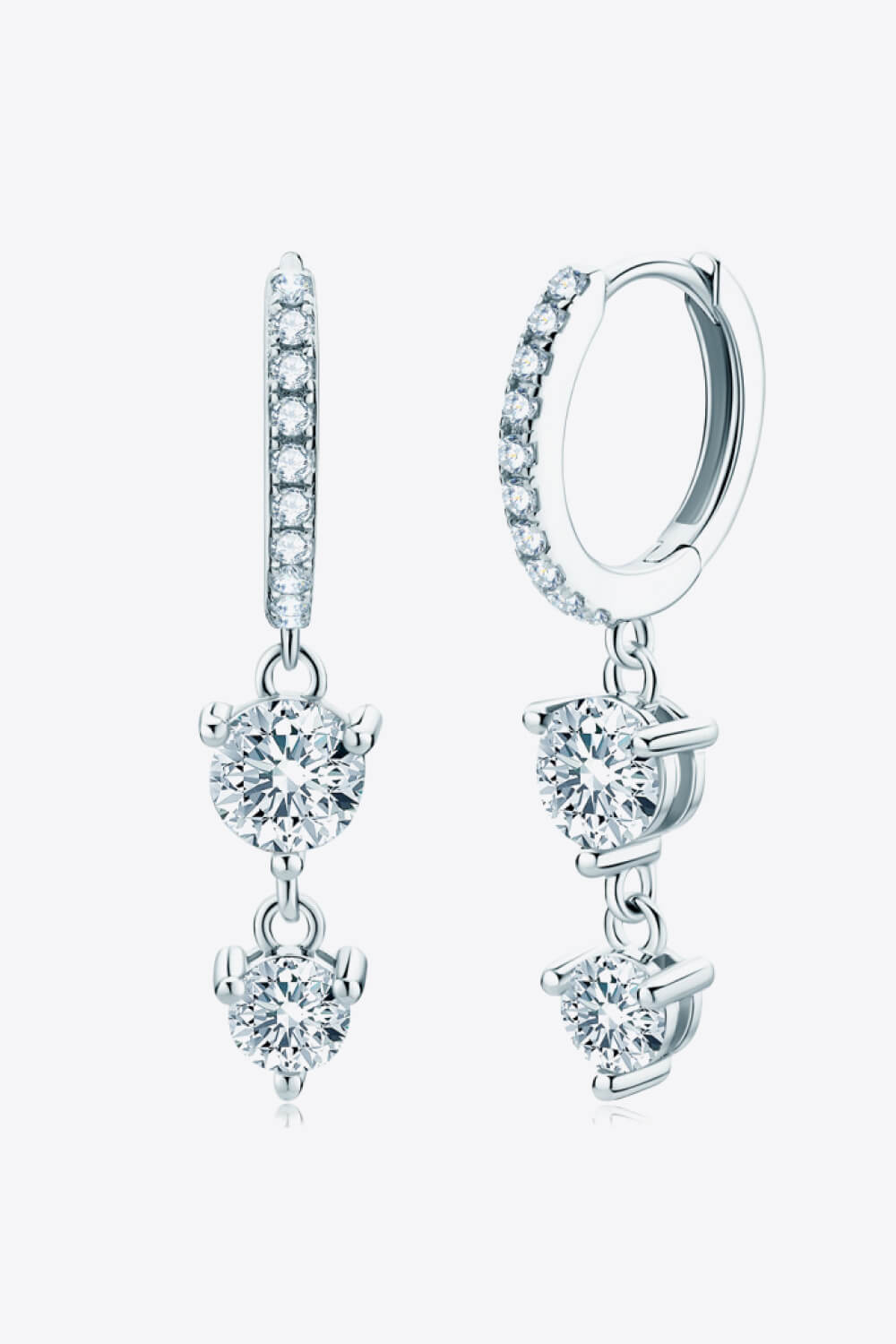 Adored Be The One Sparkala™ Drop Earrings (Platinum-Plated Fine Silver)