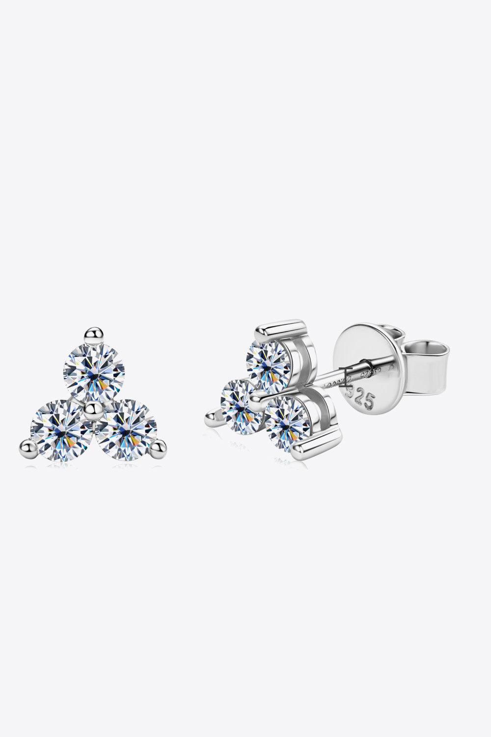 Sparkala™ Platinum-Plated 925 Sterling Silver Stud Earrings