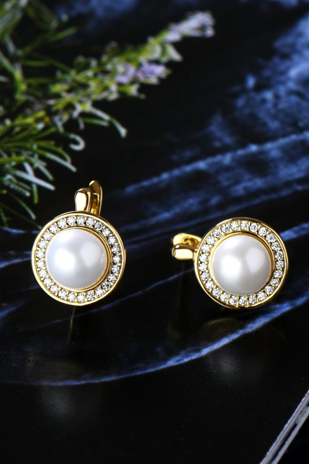 Sparkala™ Pearl Platinum-Plated 925 Sterling Silver Earrings