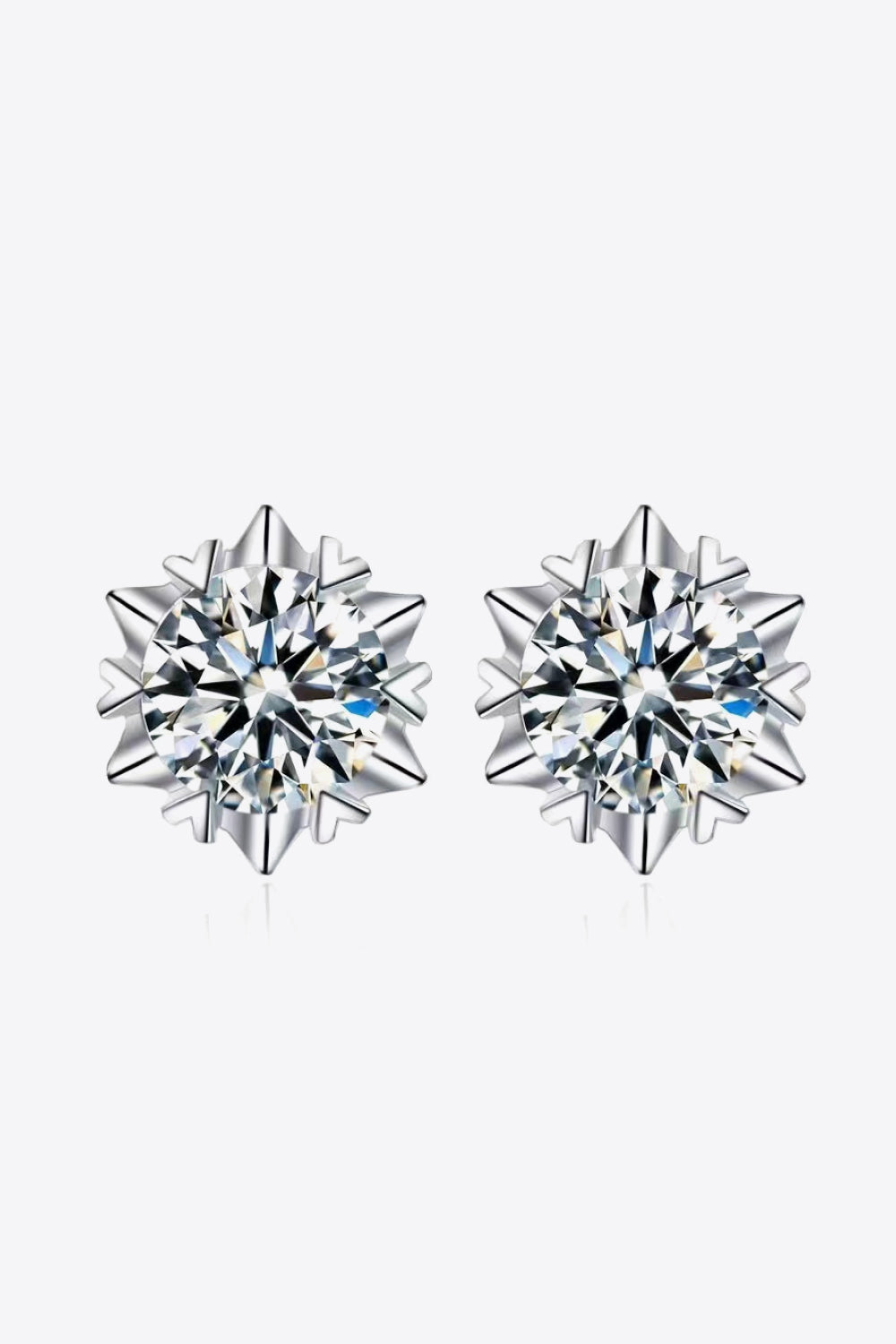 Stuck On You 4 Carat Sparkala™ Stud Earrings (Platinum-Plated Fine Silver)