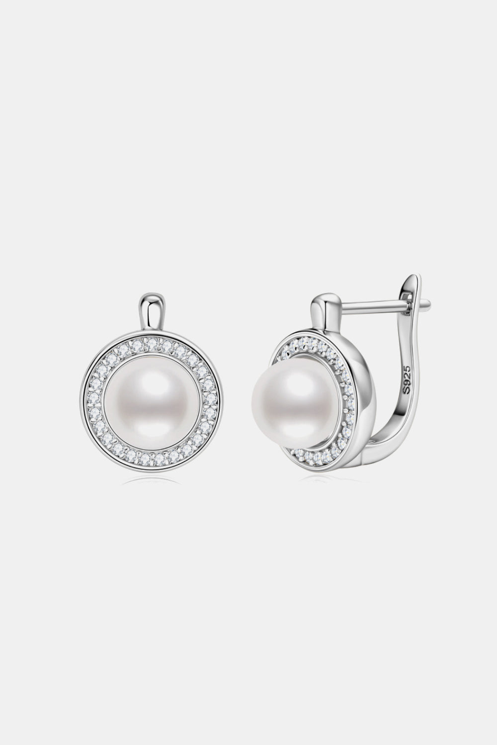 Sparkala™ Pearl Platinum-Plated 925 Sterling Silver Earrings
