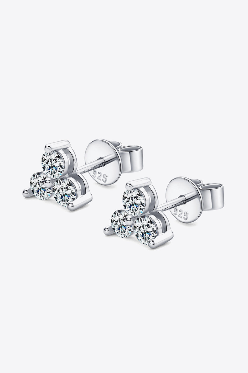 Sparkala™ Platinum-Plated 925 Sterling Silver Stud Earrings