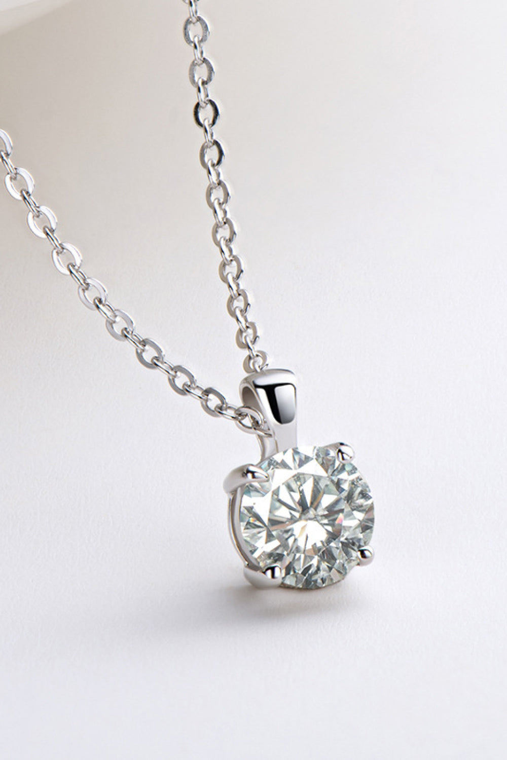 1 Carat Sparkala™ Chain-Link Necklace (Platinum-Plated Fine Silver)
