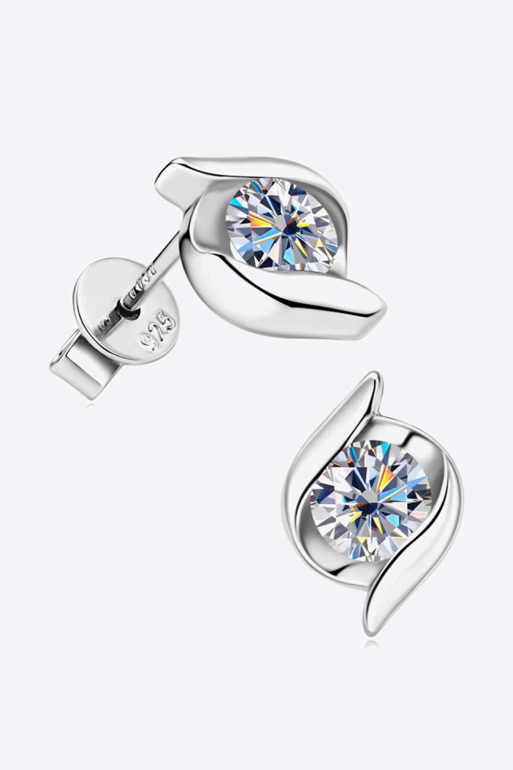 1 Carat Sparkala™ Platinum-Plated 925 Sterling Silver Stud Earrings