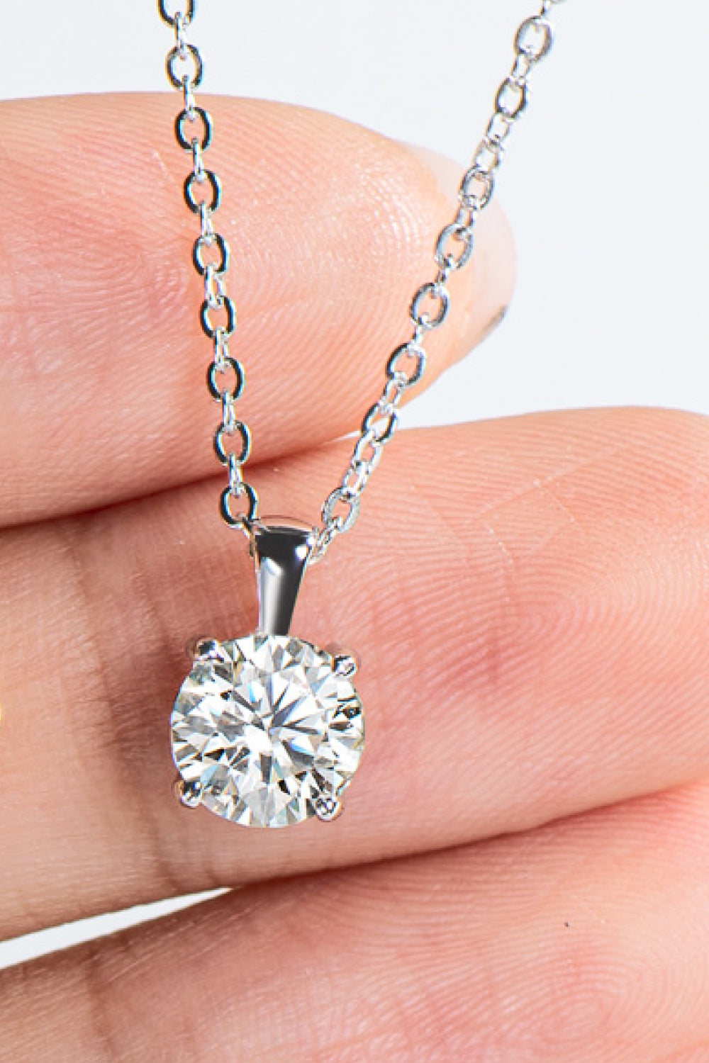 1 Carat Sparkala™ Chain-Link Necklace (Platinum-Plated Fine Silver)
