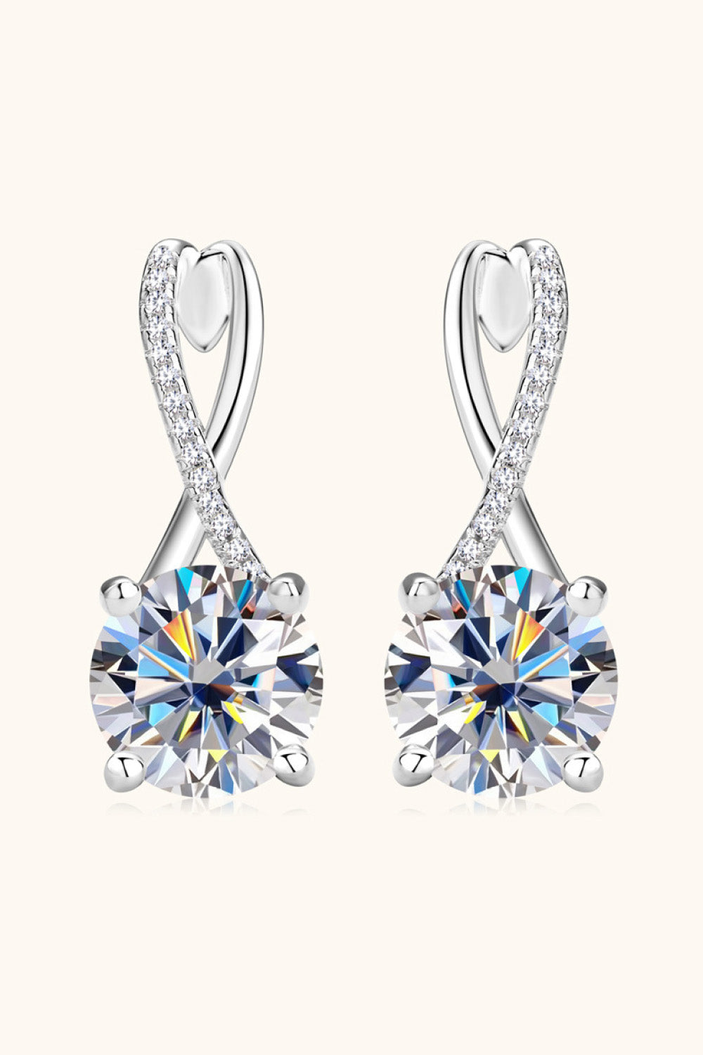 4 Carat Sparkala™ Platinum-Plated 925 Sterling Silver Earrings