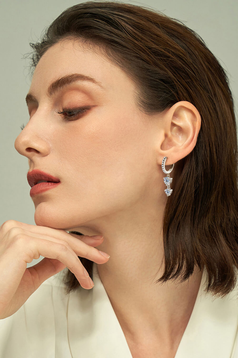 Adored Be The One Sparkala™ Drop Earrings (Platinum-Plated Fine Silver)