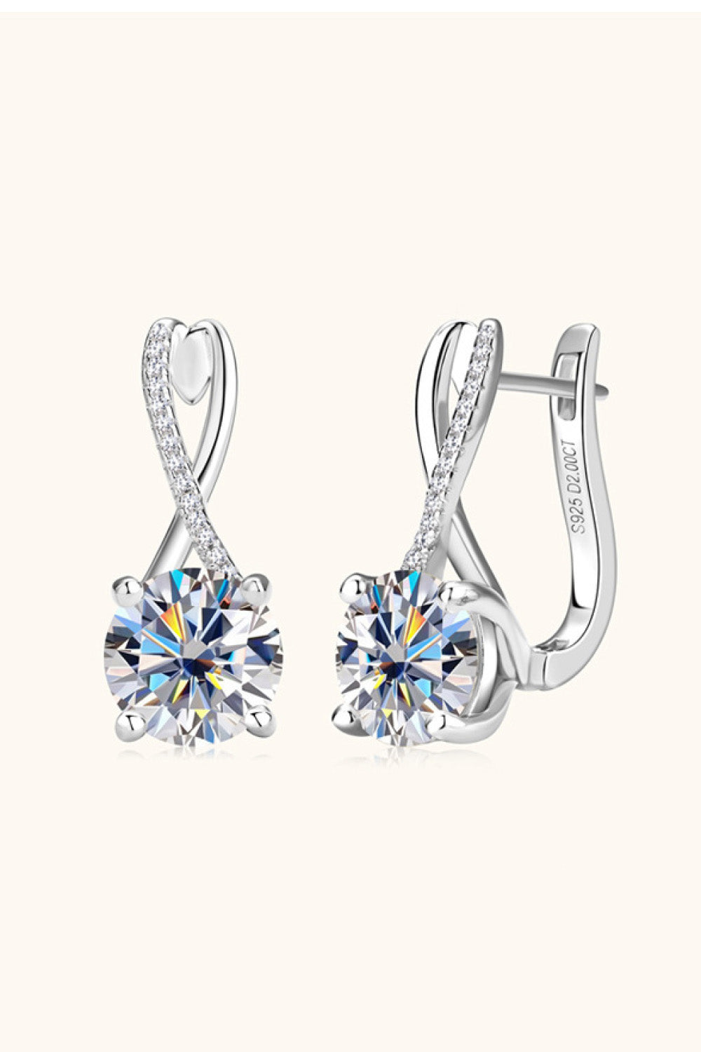 4 Carat Sparkala™ Platinum-Plated 925 Sterling Silver Earrings