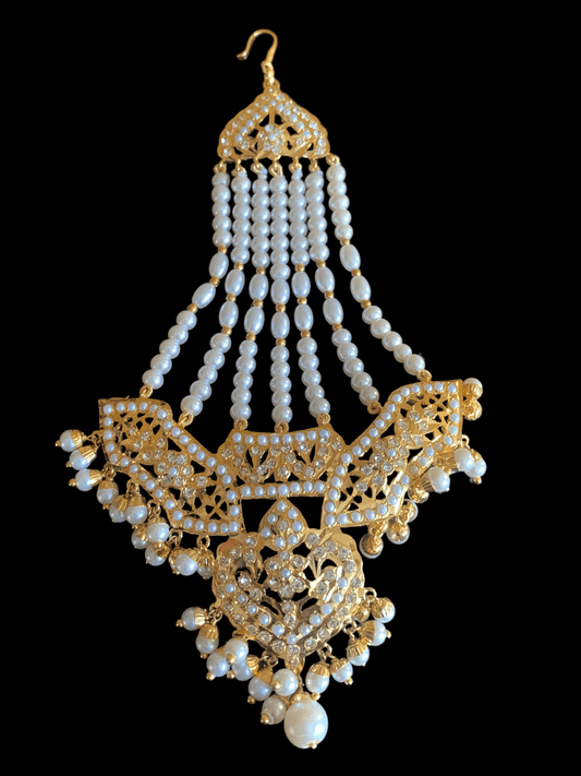 DJHR30 ASMITA jhoomar in pearls ( READY TO SHIP)