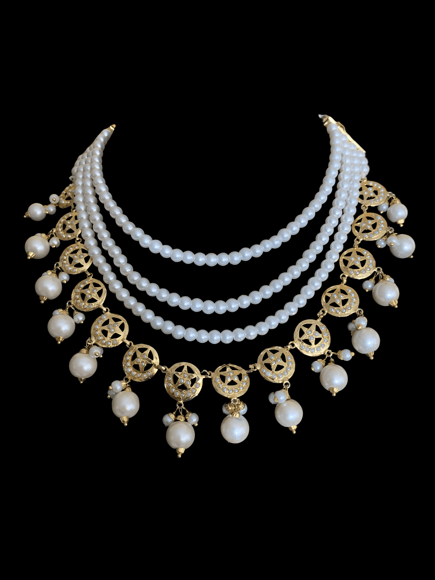 NS314 sitara jadau set in pearls (SHIPS IN 2 WEEKS  )