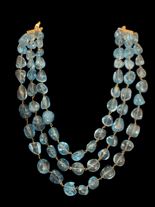 LN115 Beads mala - light blue (READY TO SHIP )