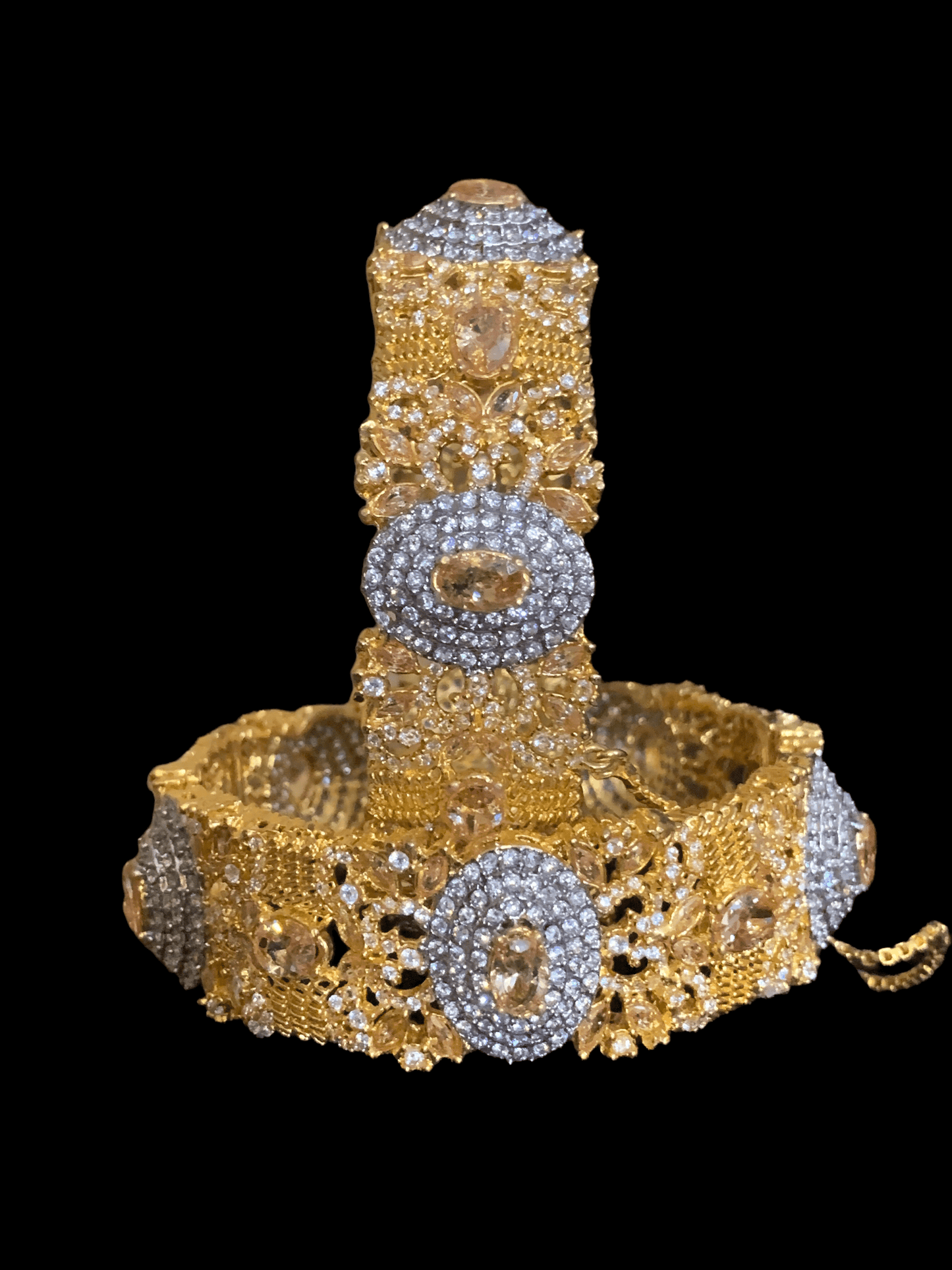 B15 Aria zircon bangles , one pair , openable  ( READY TO SHIP )