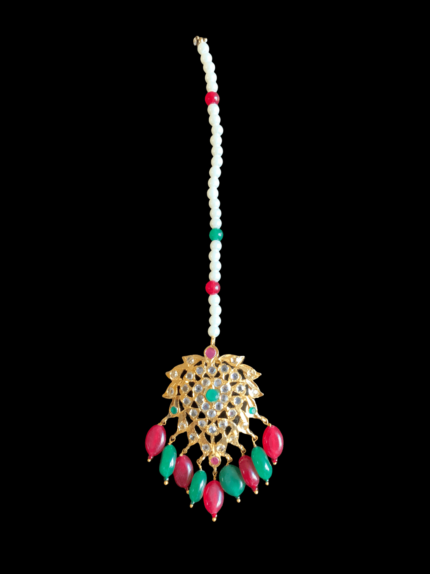 DJTK79  Zohra tika in red green      ( READY TO SHIP)