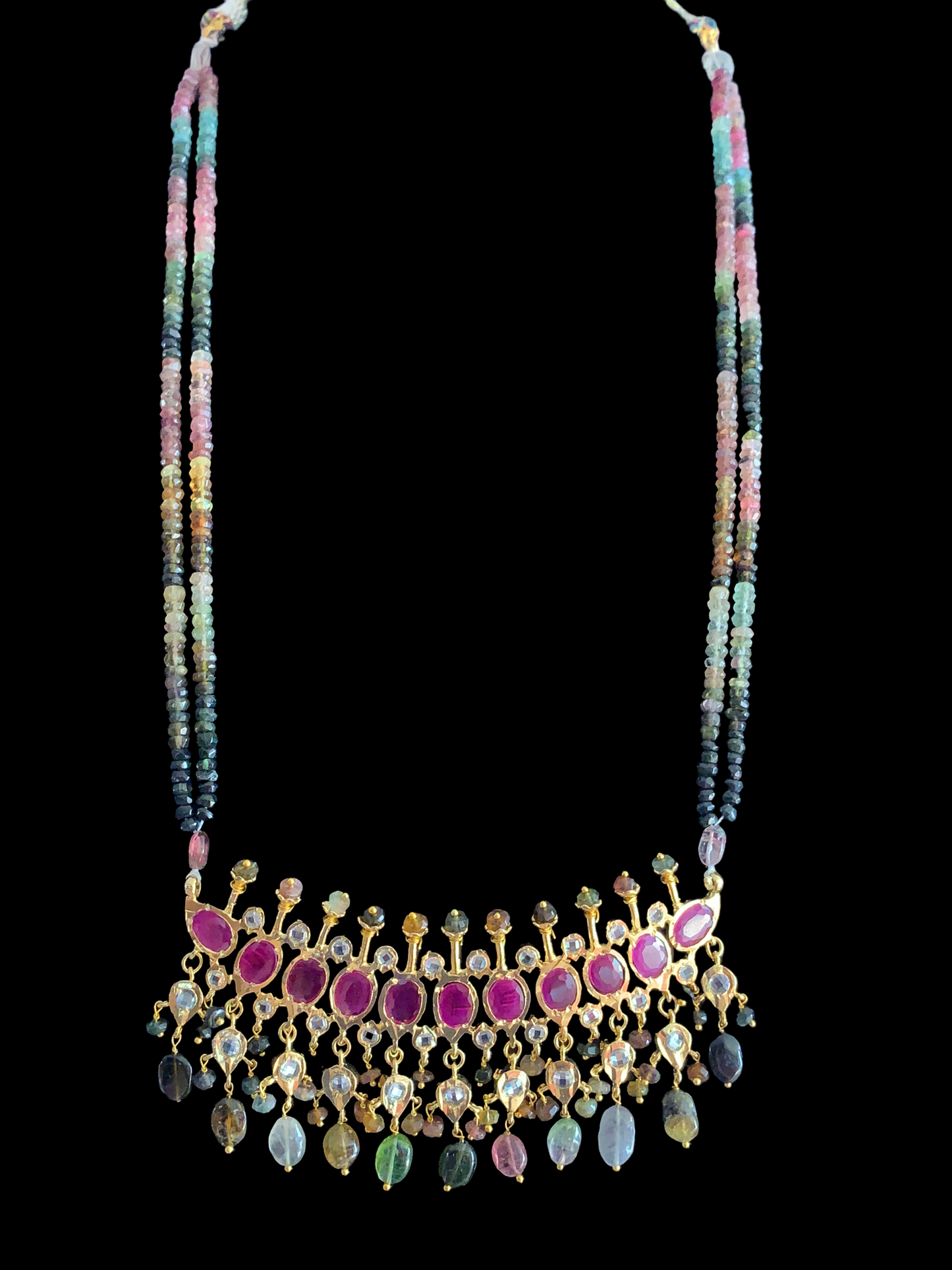 PS302 Tirmani in tourmaline  beads( READY TO SHIP  )