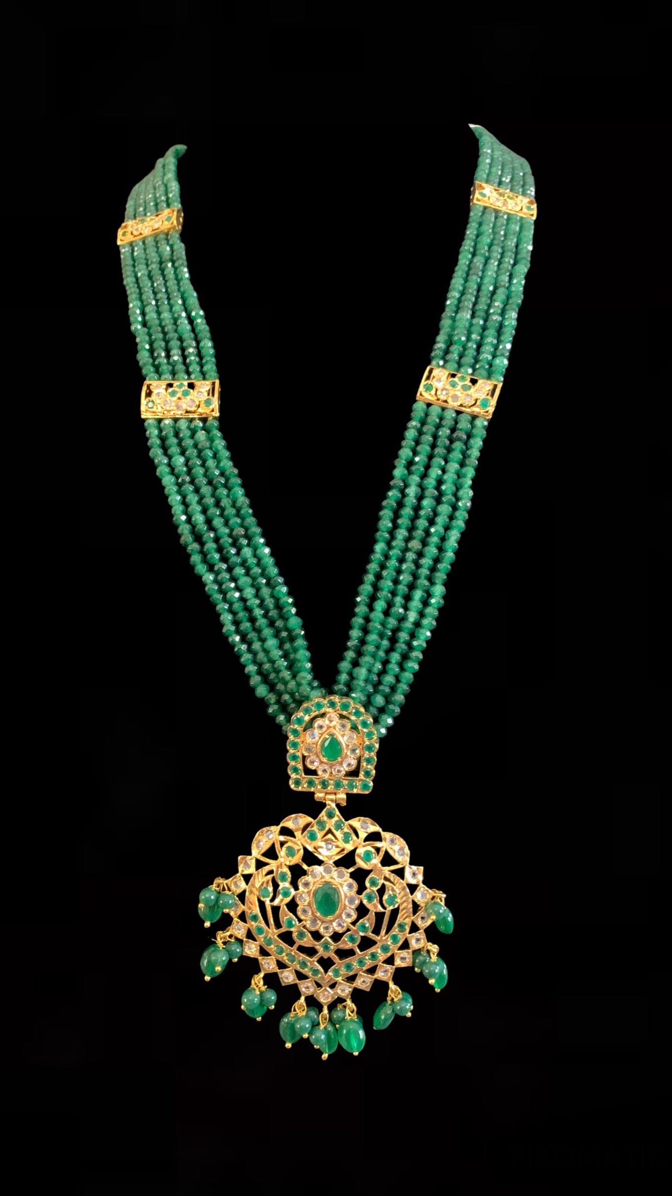 DLN20 Mehnaz green Rani haar ( READY TO SHIP )