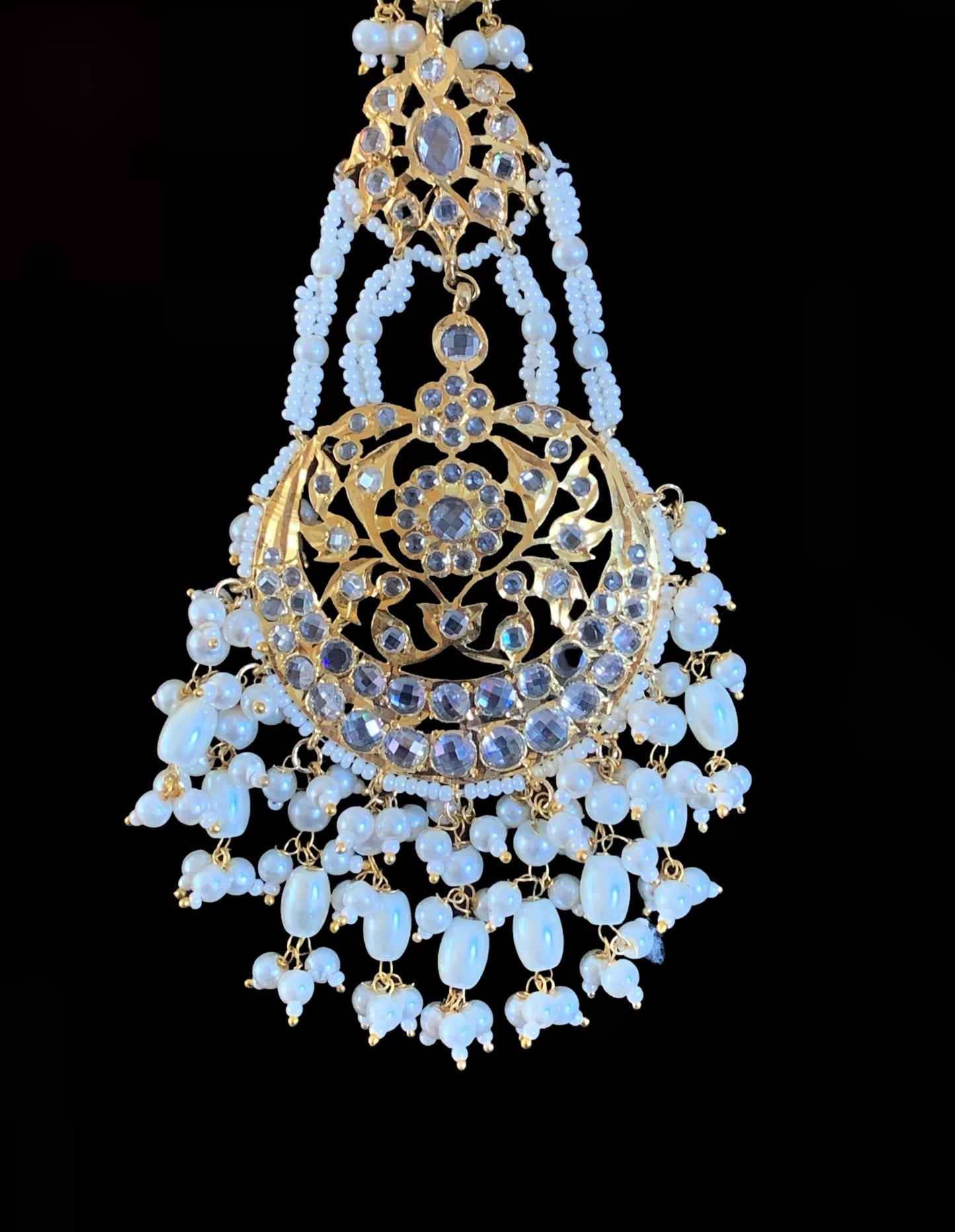 Romana pearls statement jhoomar earrings (SHIPS IN 4 WEEKS  )