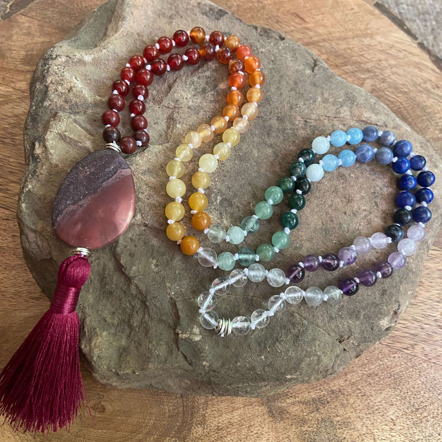 Rainbow Meditation Mala – 108 Beads for Chakra Alignment & Energy Flow