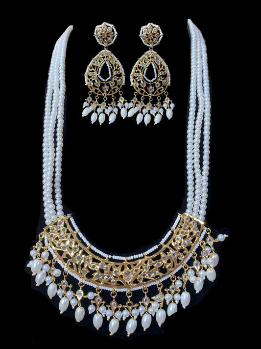 LN77 Adhira ranihaar (shell pearls  ) (SHIPS IN 3 WEEKS  )