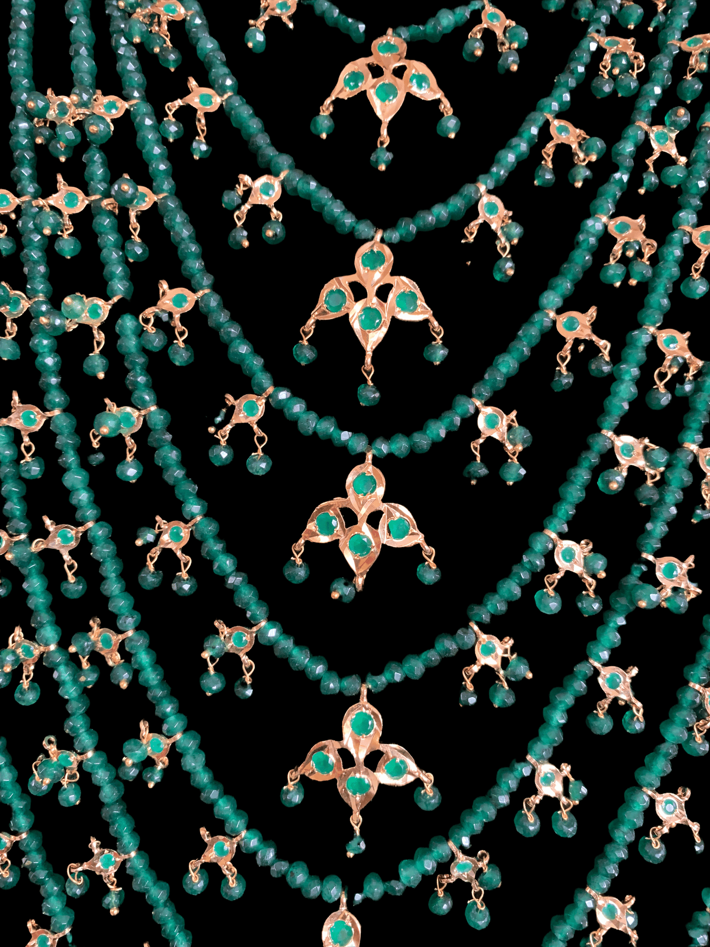 SAT29 Insia bridal satlada in green  beads ( SHIPS IN 4 WEEKS )