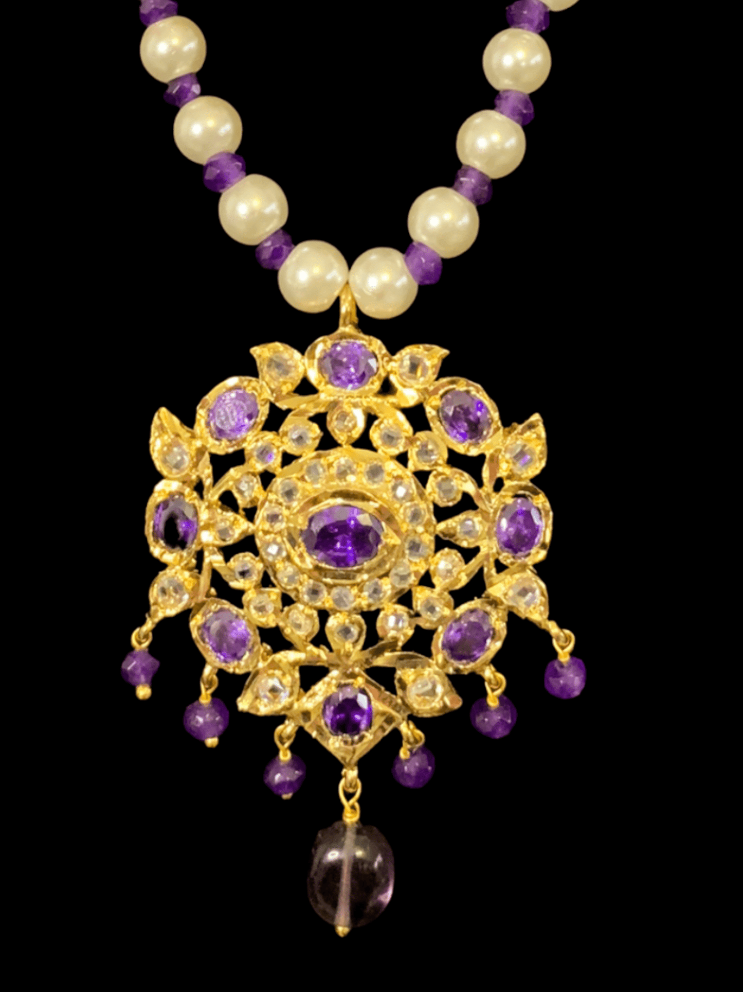 PS432 Ammara pendant  set in amethyst  ( READY TO SHIP )